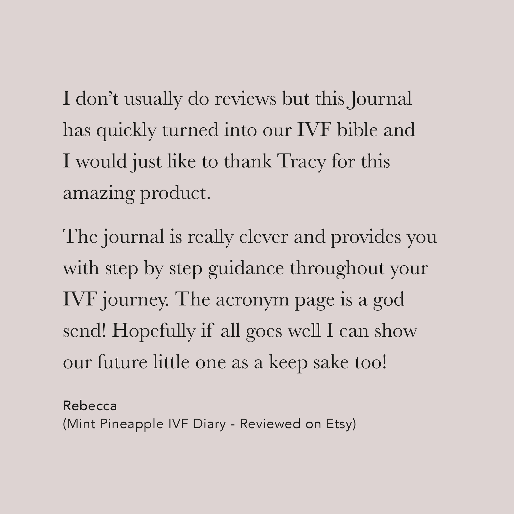customer review mint pineapple ivf diary