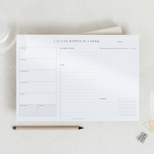 a lot can happen in a week planner pad